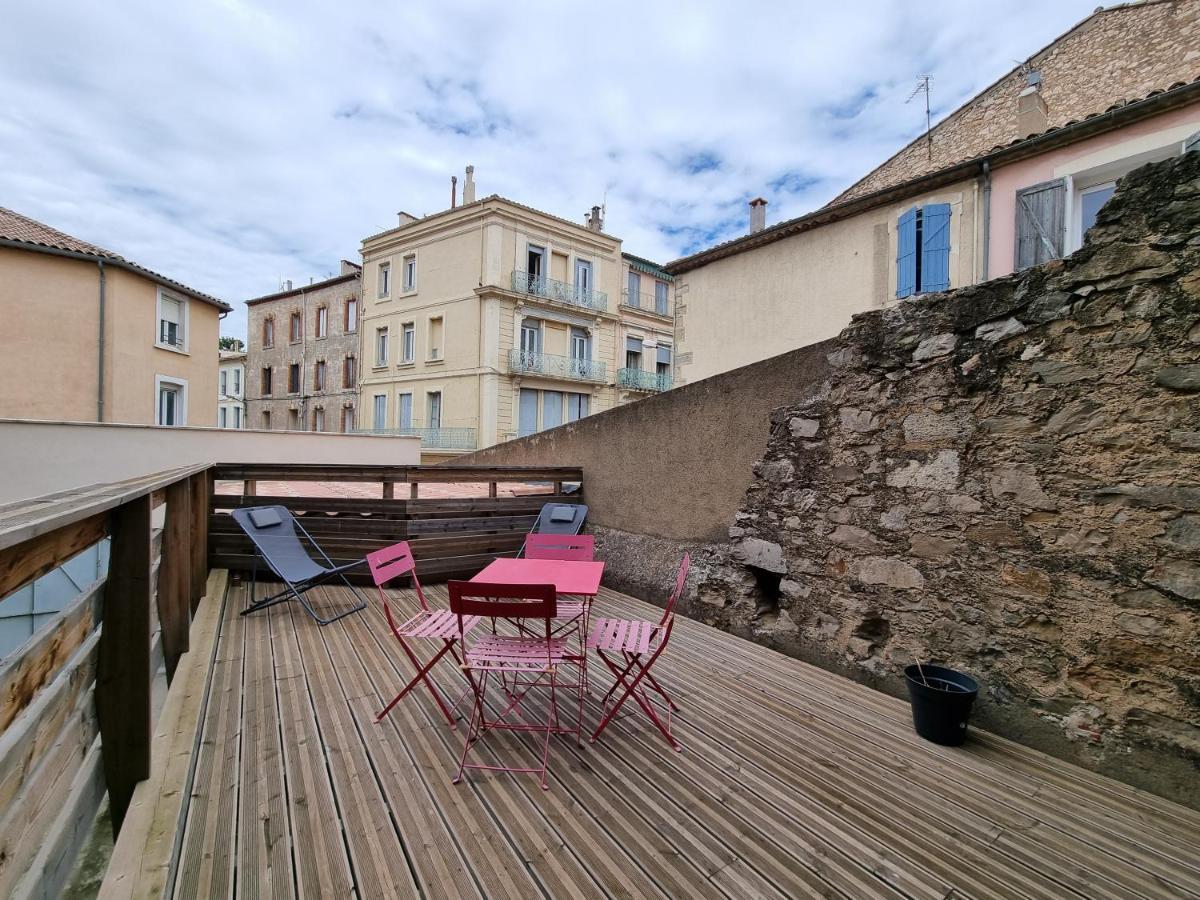 T2 Avec Terrasse 25M², Garage, Plein Centre-Ville Narbonne Buitenkant foto
